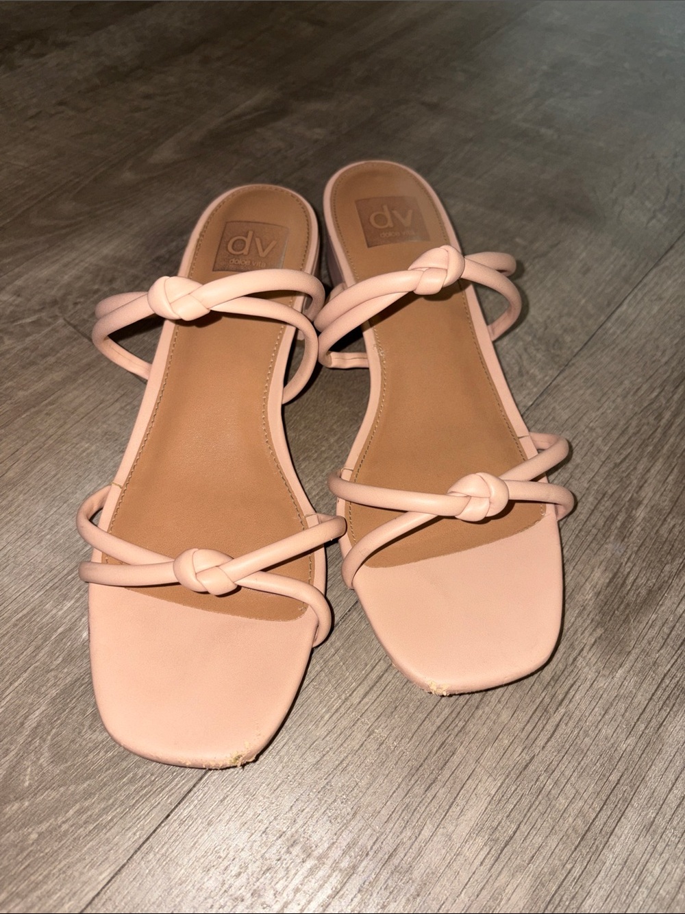 DV by Dolce Vita Blush Knot Strap Slide Sandals
